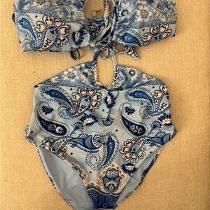 Blue Paisley One Piece Swimsuit